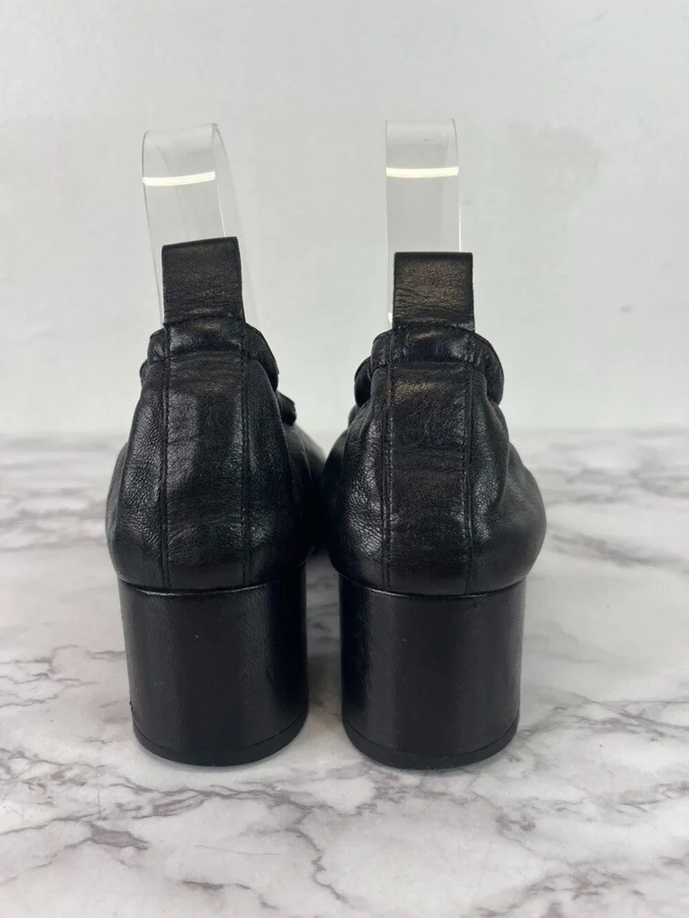 Everlane Women's Black The Italian Leather Day Heel Sz 7.5